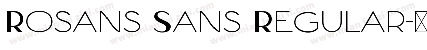Rosans Sans Regular字体转换